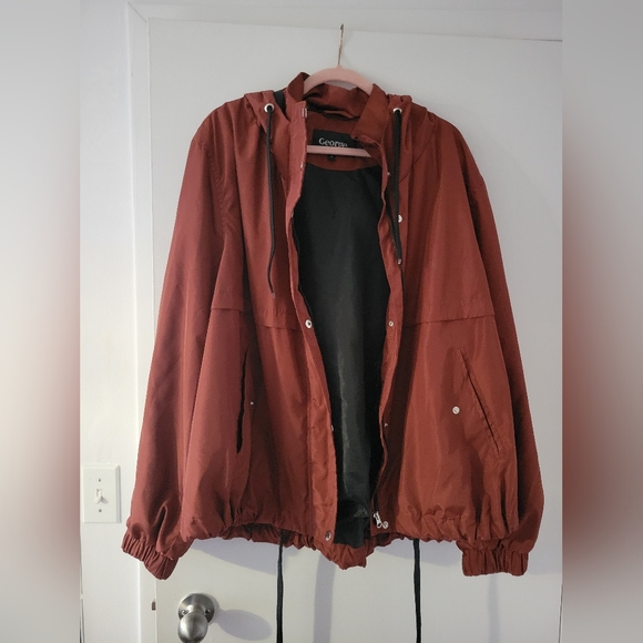 Burnt Orange Windbreaker Jacket - Picture 4 of 4